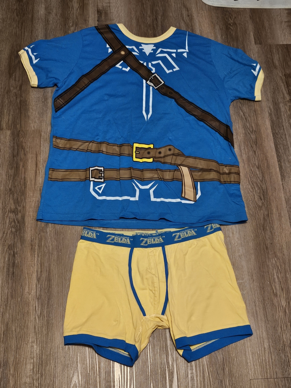 The Legend of Zelda Blue Graphic Tee & Yellow Boxer Shorts Set